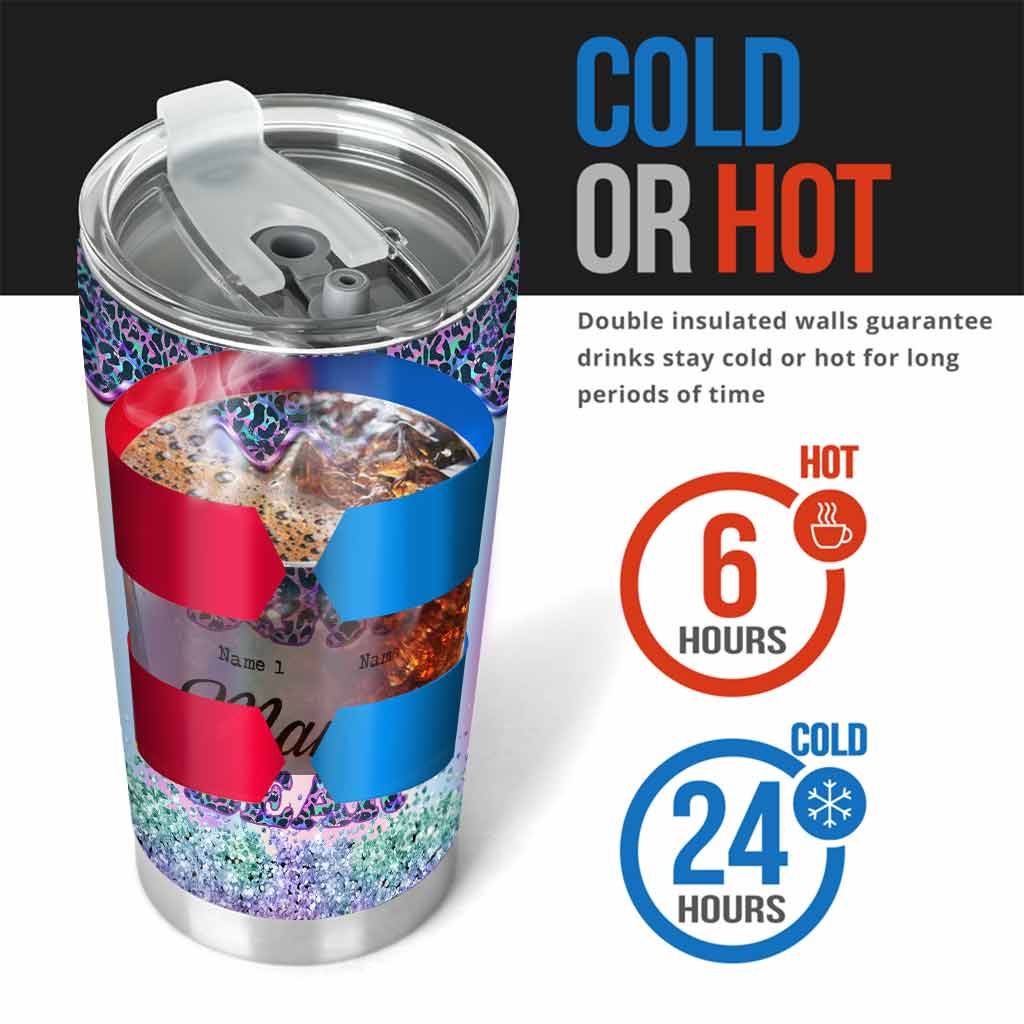 Gobelet isotherme personnalisé « Maman Ours » pour la fête des mères, avec motif imprimé en 3D.