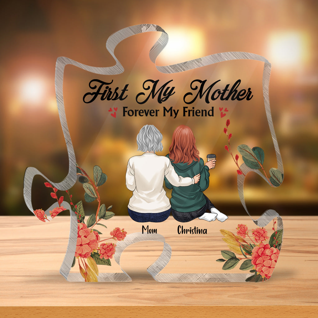 Mère et fille - Plaque acrylique personnalisée pour la fête des mères