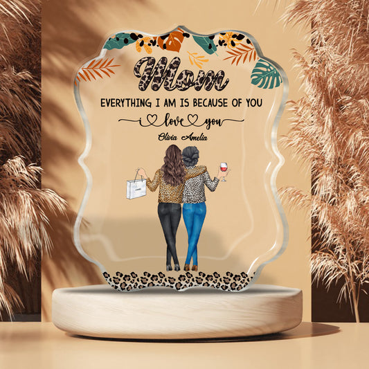 Maman, grâce à toi - Plaque acrylique personnalisée pour la fête des mères