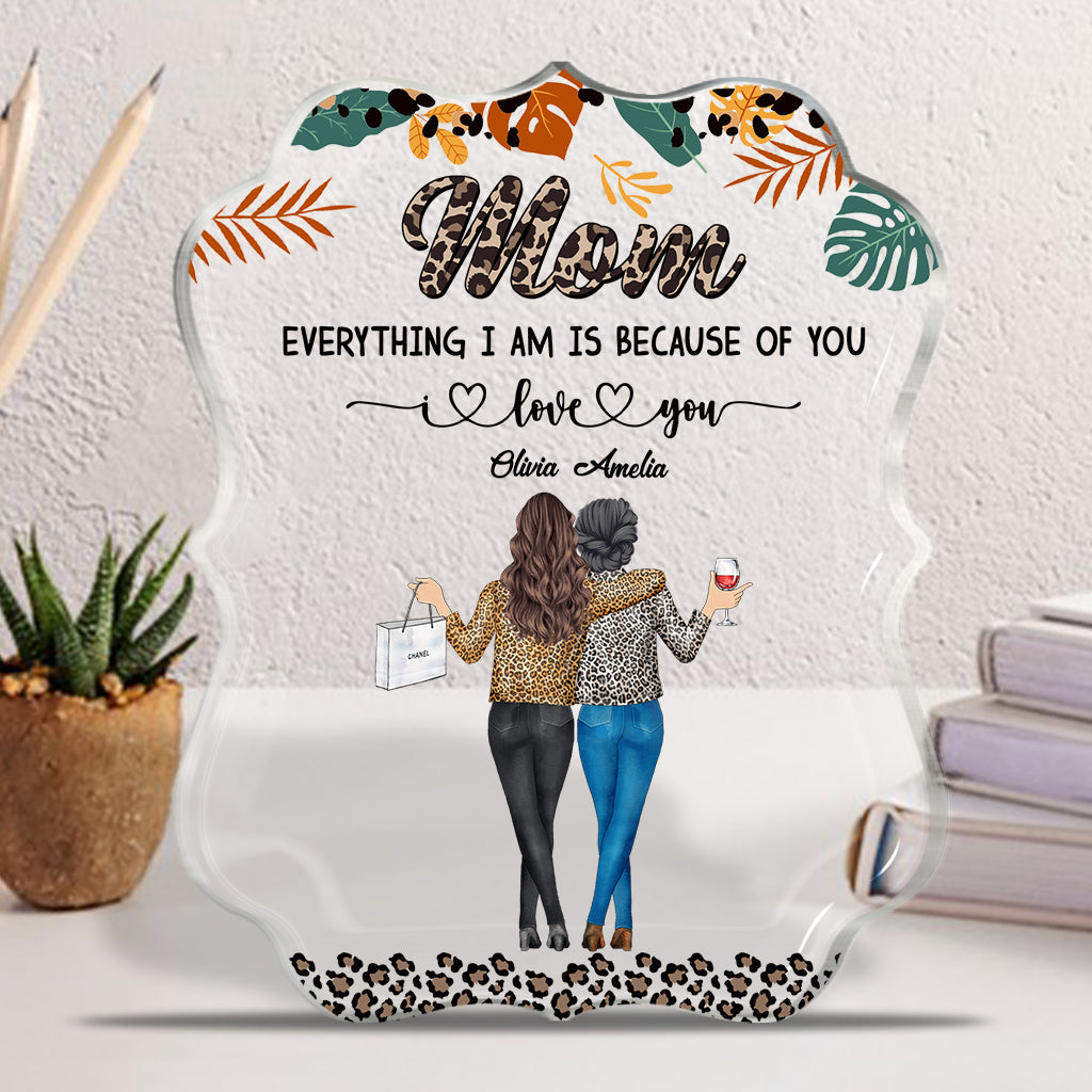 Maman, grâce à toi - Plaque acrylique personnalisée pour la fête des mères