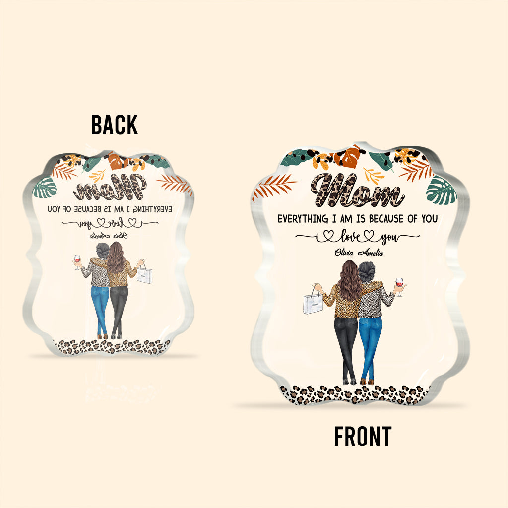 Maman, grâce à toi - Plaque acrylique personnalisée pour la fête des mères