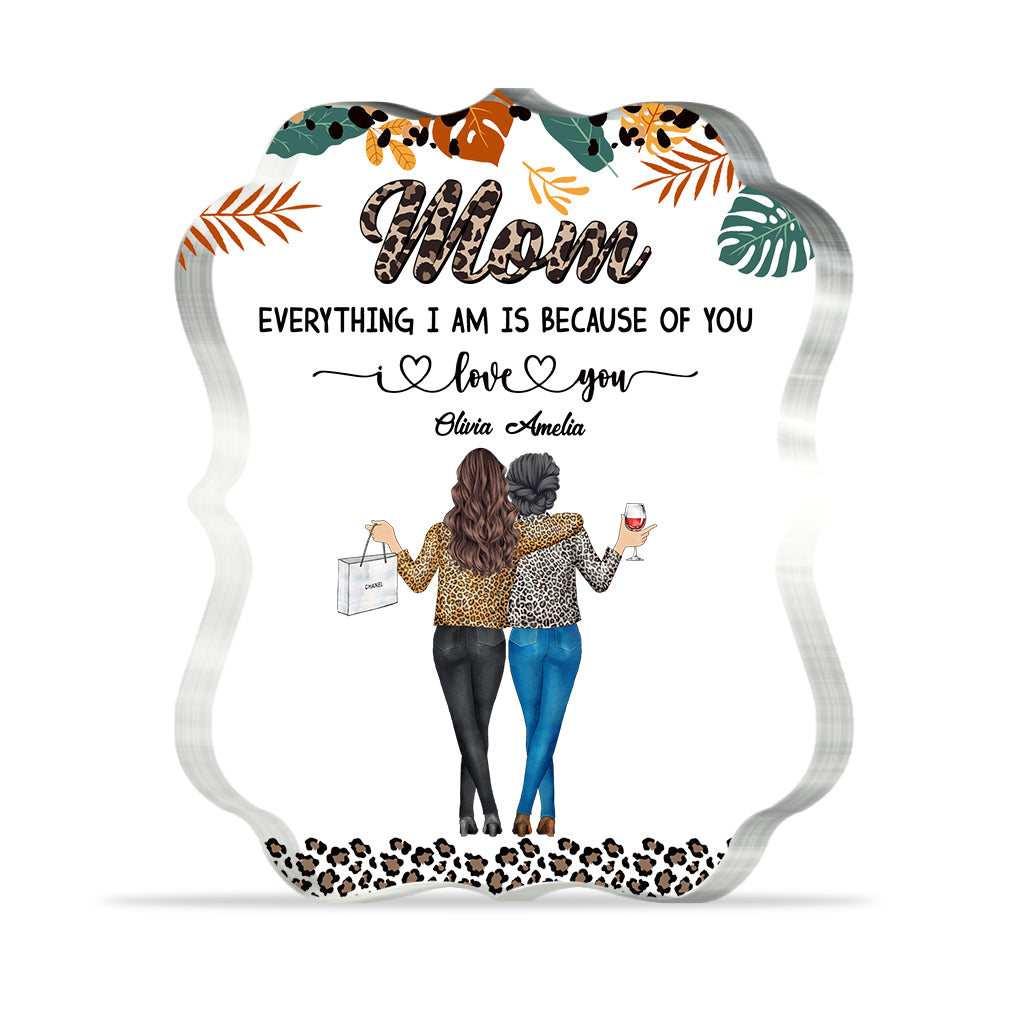 Maman, grâce à toi - Plaque acrylique personnalisée pour la fête des mères