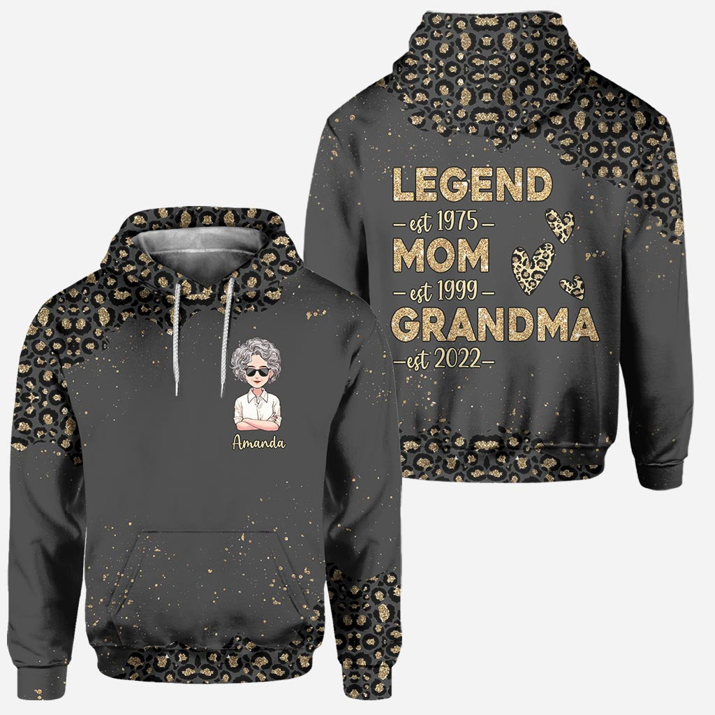 Maman Légende Grand-mère - Sweat à capuche et legging personnalisés pour la fête des mères