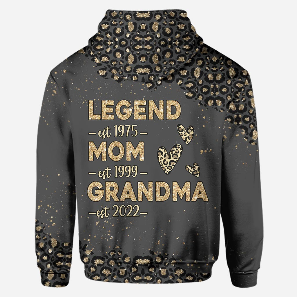 Maman Légende Grand-mère - Sweat à capuche et legging personnalisés pour la fête des mères
