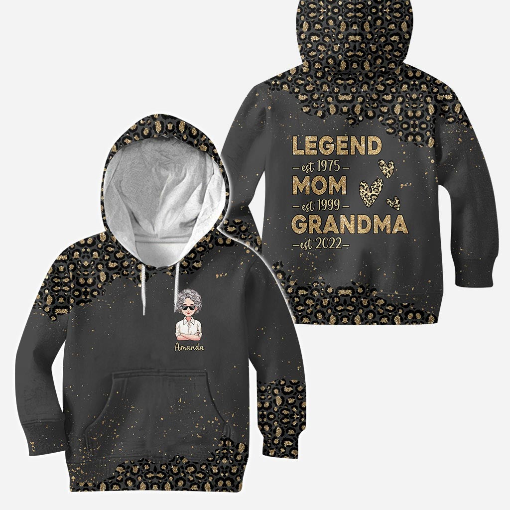 Maman Légende Grand-mère - Sweat à capuche et legging personnalisés pour la fête des mères