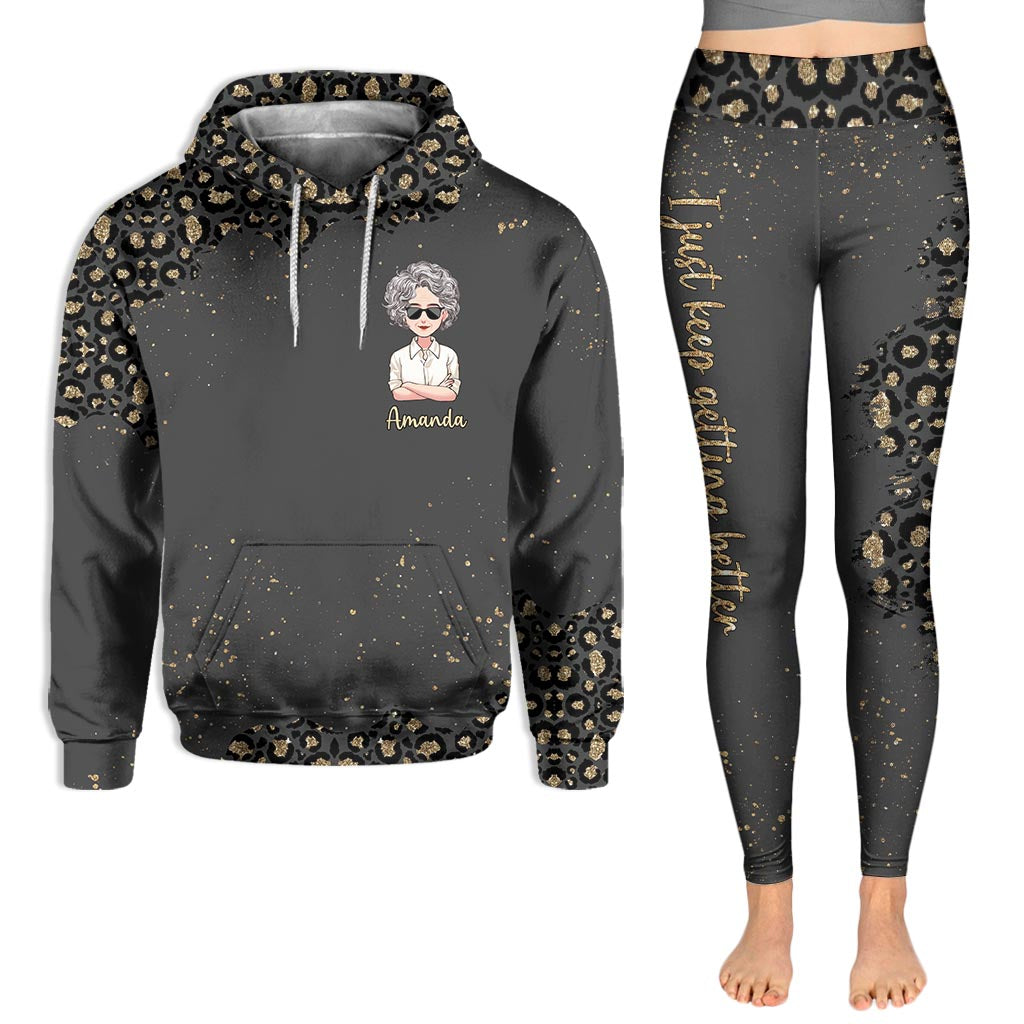 Maman Légende Grand-mère - Sweat à capuche et legging personnalisés pour la fête des mères