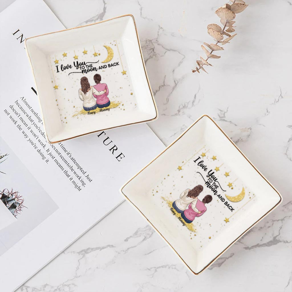 To The Moon - Personalized Mother's Day Mother Jewelry Dish