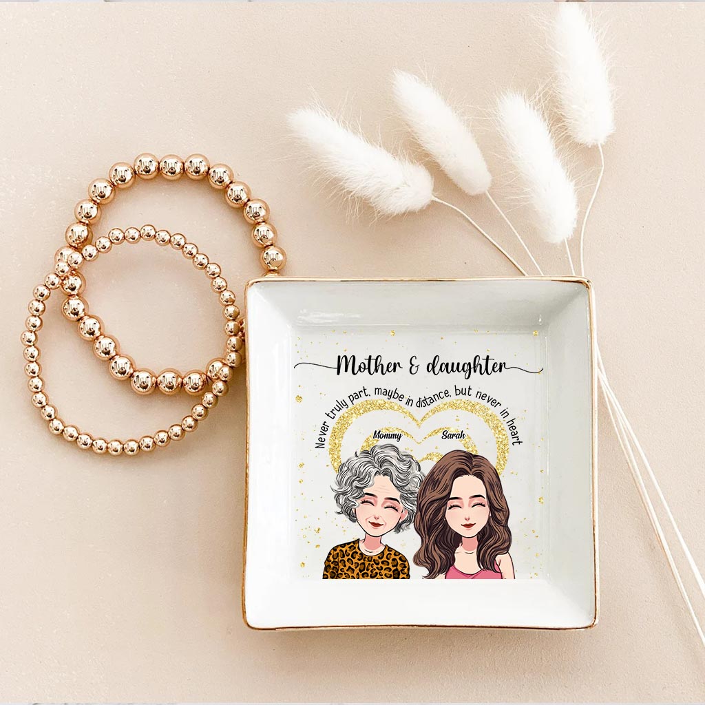 Jamais vraiment séparés - Plat à bijoux personnalisé pour la fête des mères