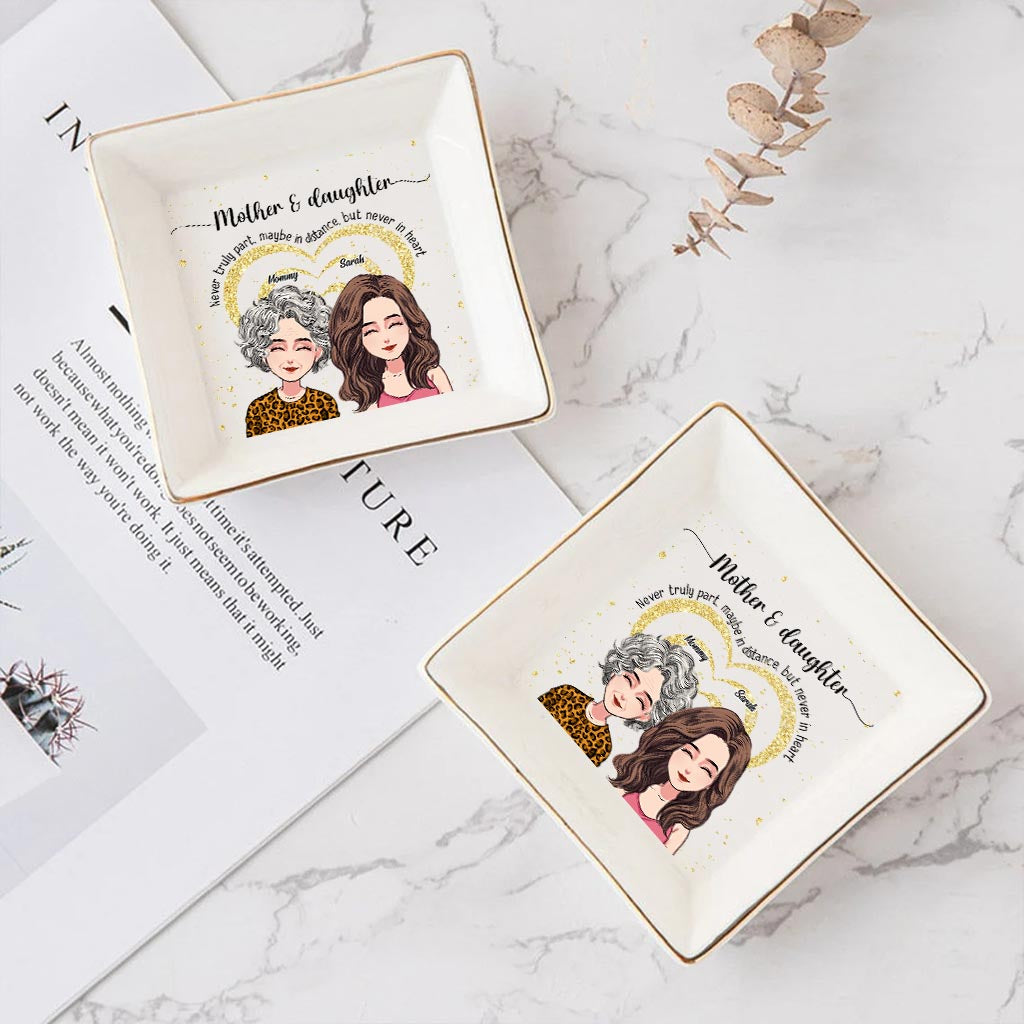 Jamais vraiment séparés - Plat à bijoux personnalisé pour la fête des mères