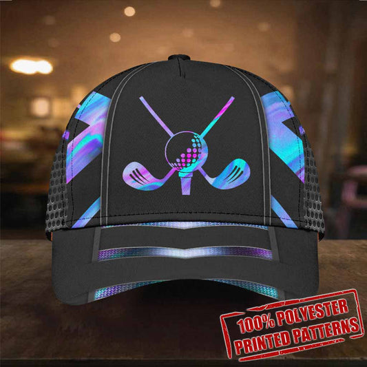 Casquette de golf avec trous d'aération imprimés