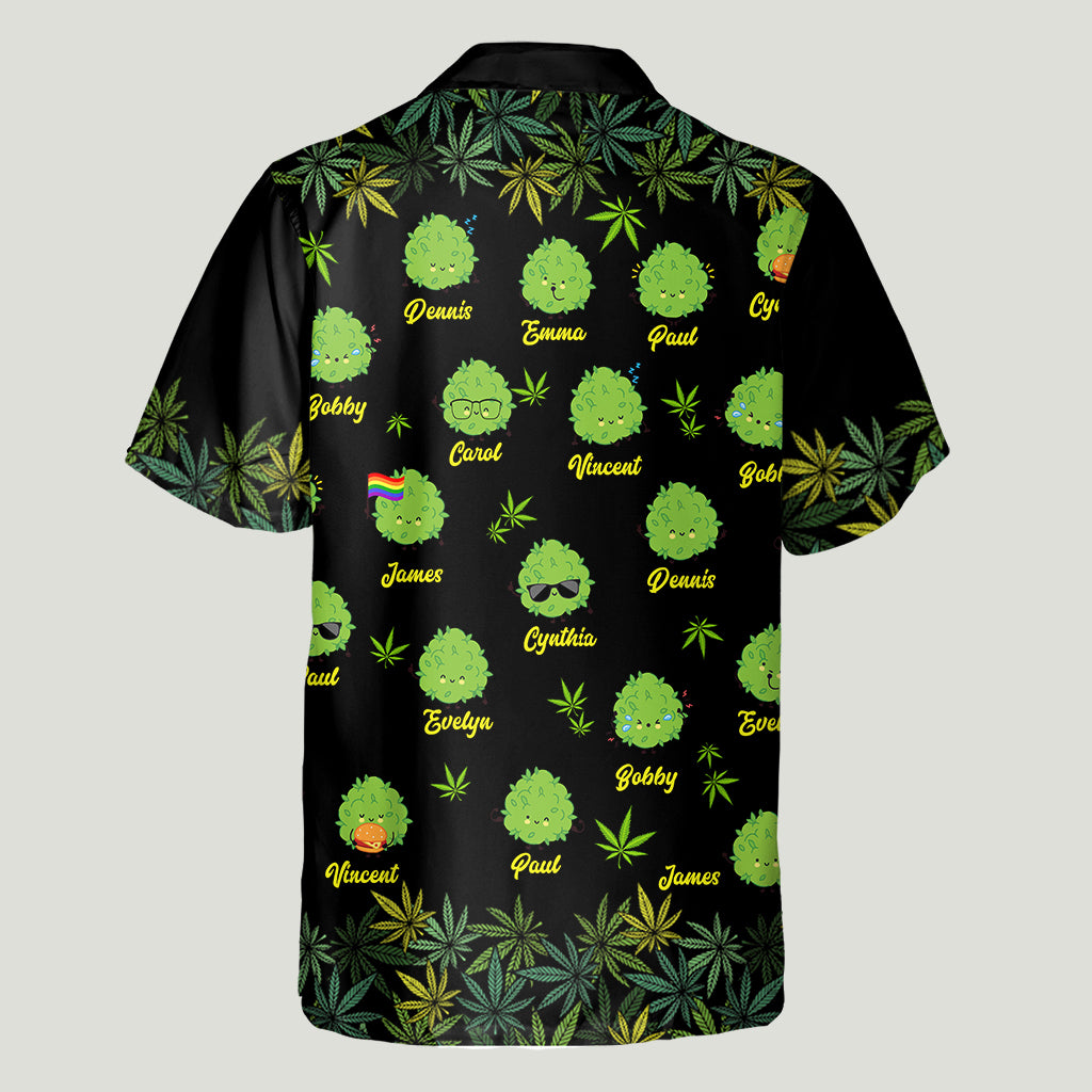 Le papa le plus cool du monde - Chemise hawaïenne personnalisée sur le thème du cannabis