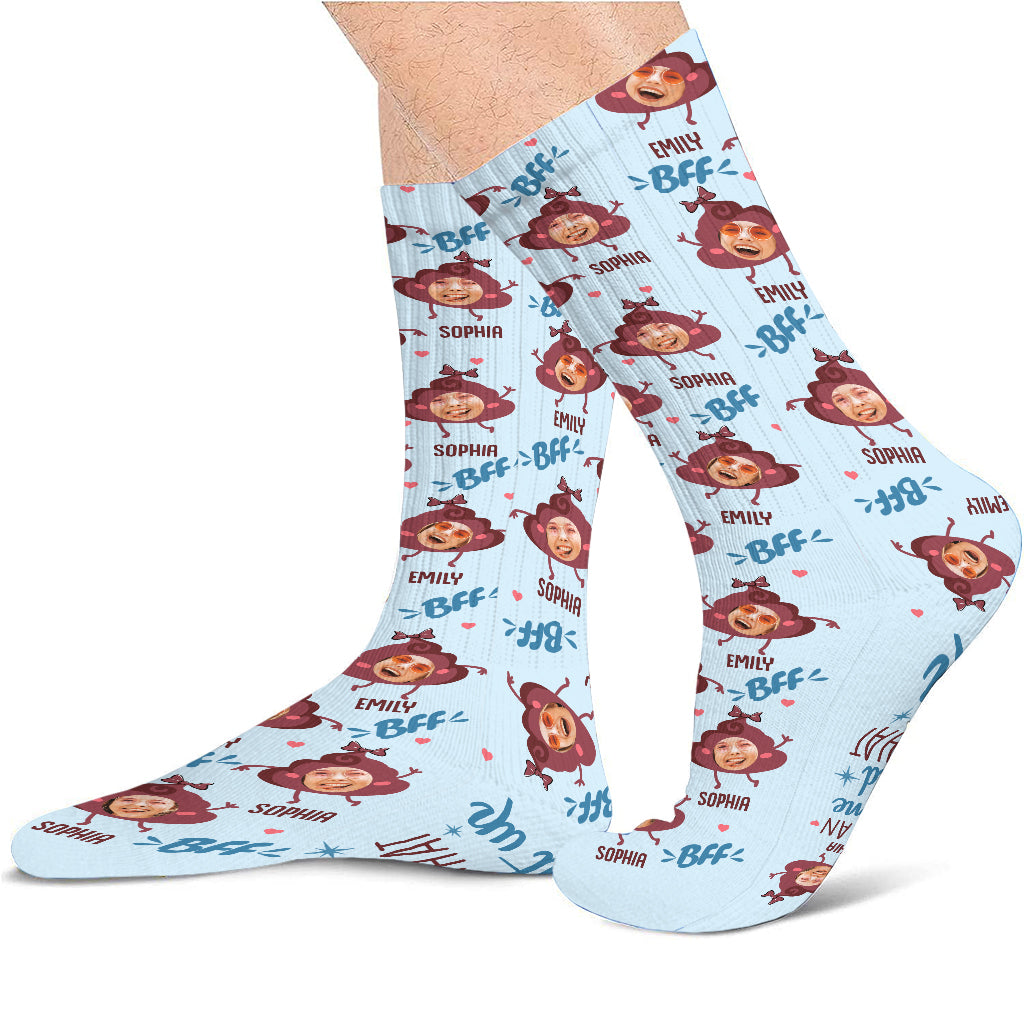 Continuez comme ça ! - Chaussettes personnalisées pour meilleure amie