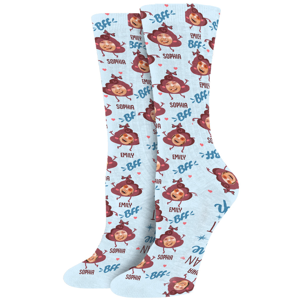 Continuez comme ça ! - Chaussettes personnalisées pour meilleure amie