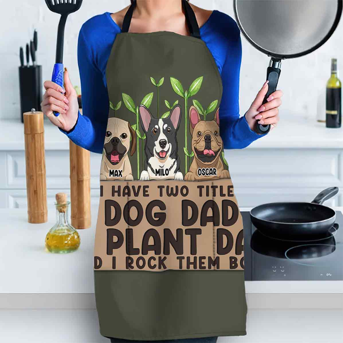 J'ai deux titres - Tablier de jardinage personnalisé