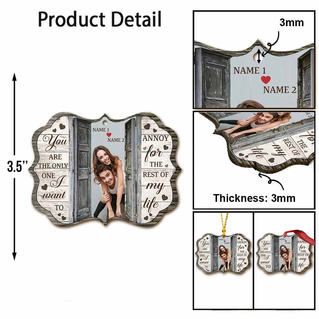 Vous êtes unique - Ornement de Noël personnalisé pour couple (Impression recto verso)
