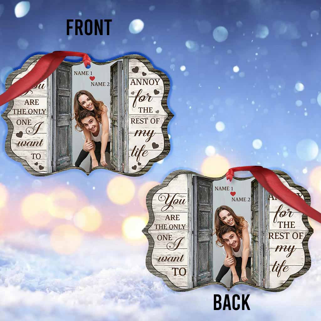 Vous êtes unique - Ornement de Noël personnalisé pour couple (Impression recto verso)