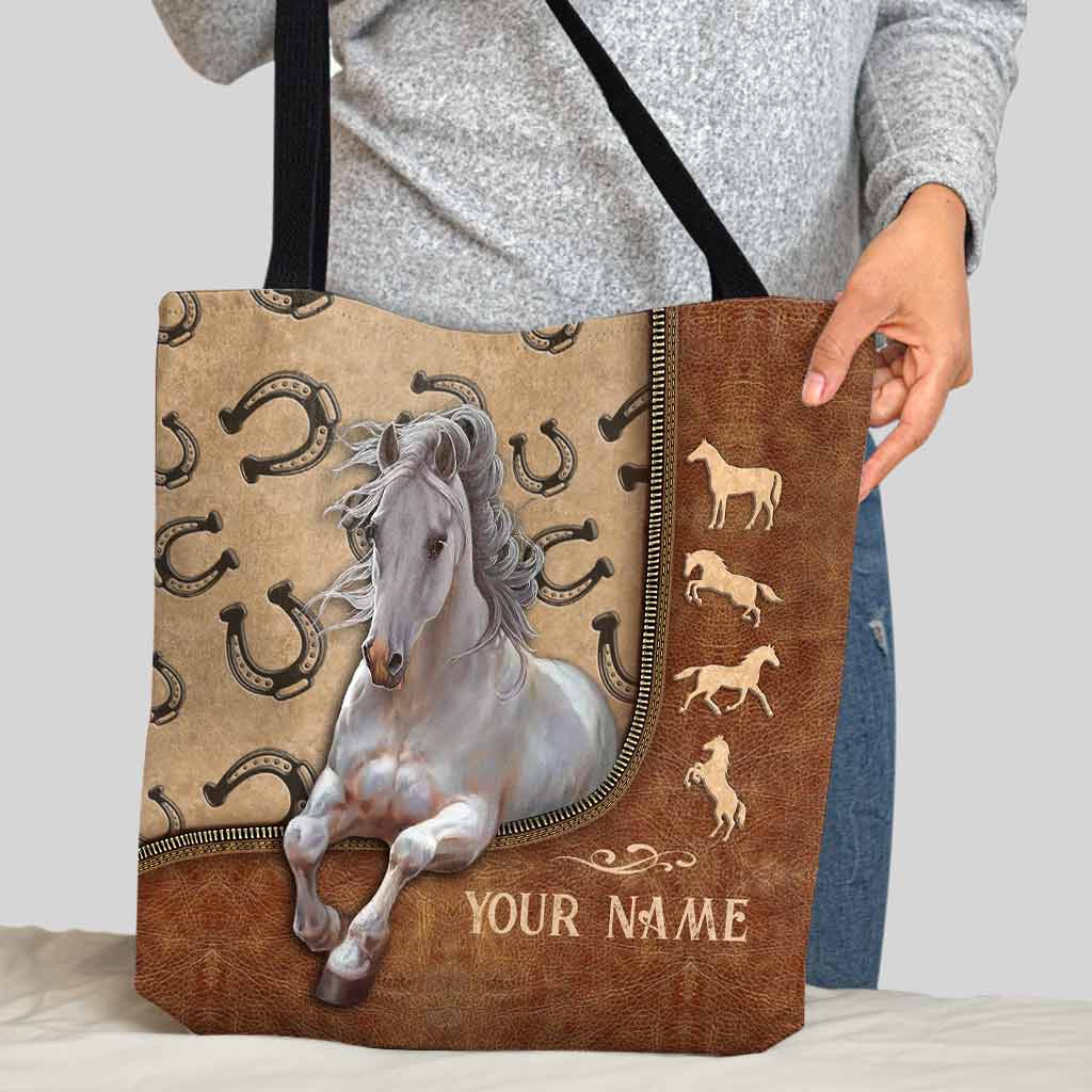 Sac fourre-tout personnalisé « Amoureux des chevaux »