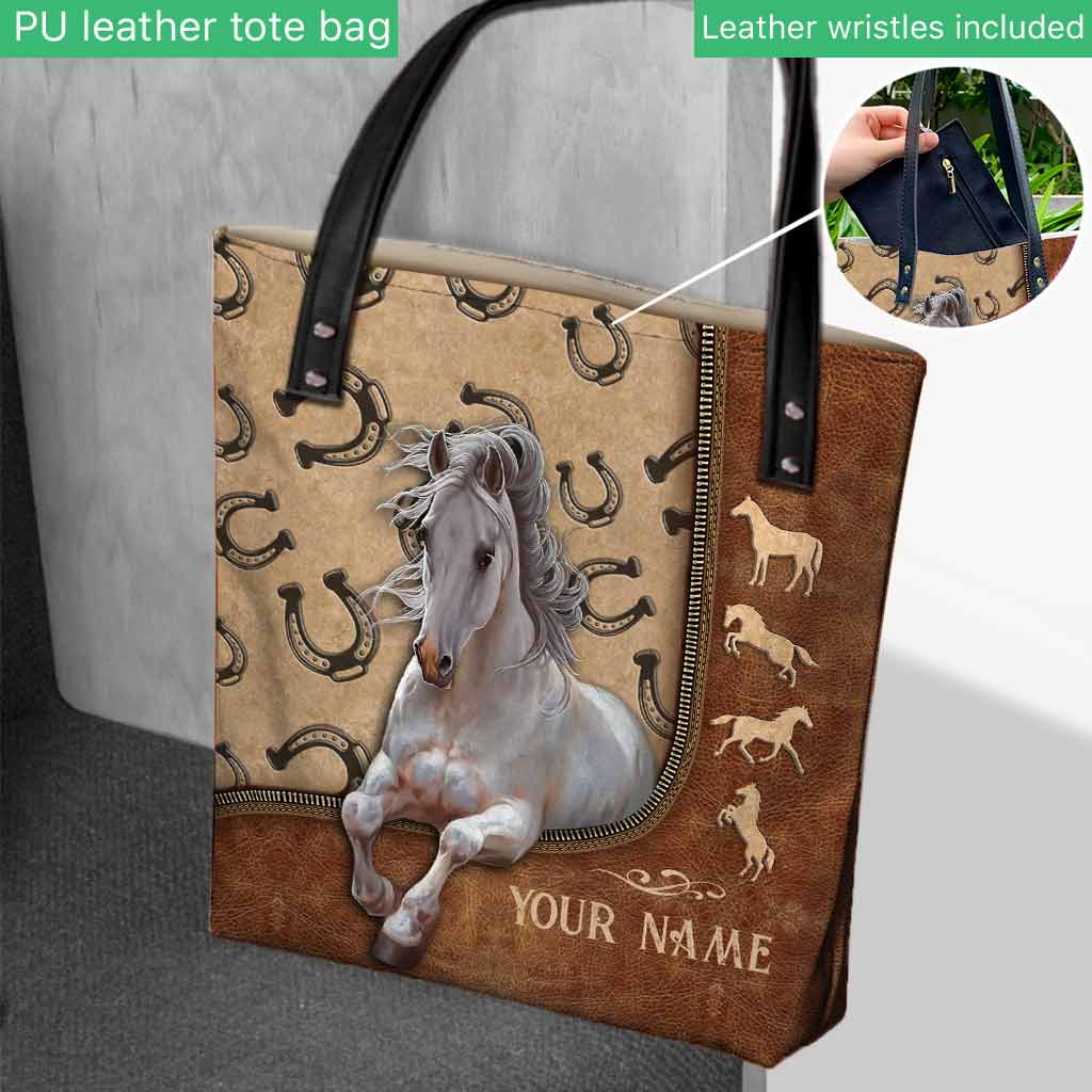 Sac fourre-tout personnalisé « Amoureux des chevaux »