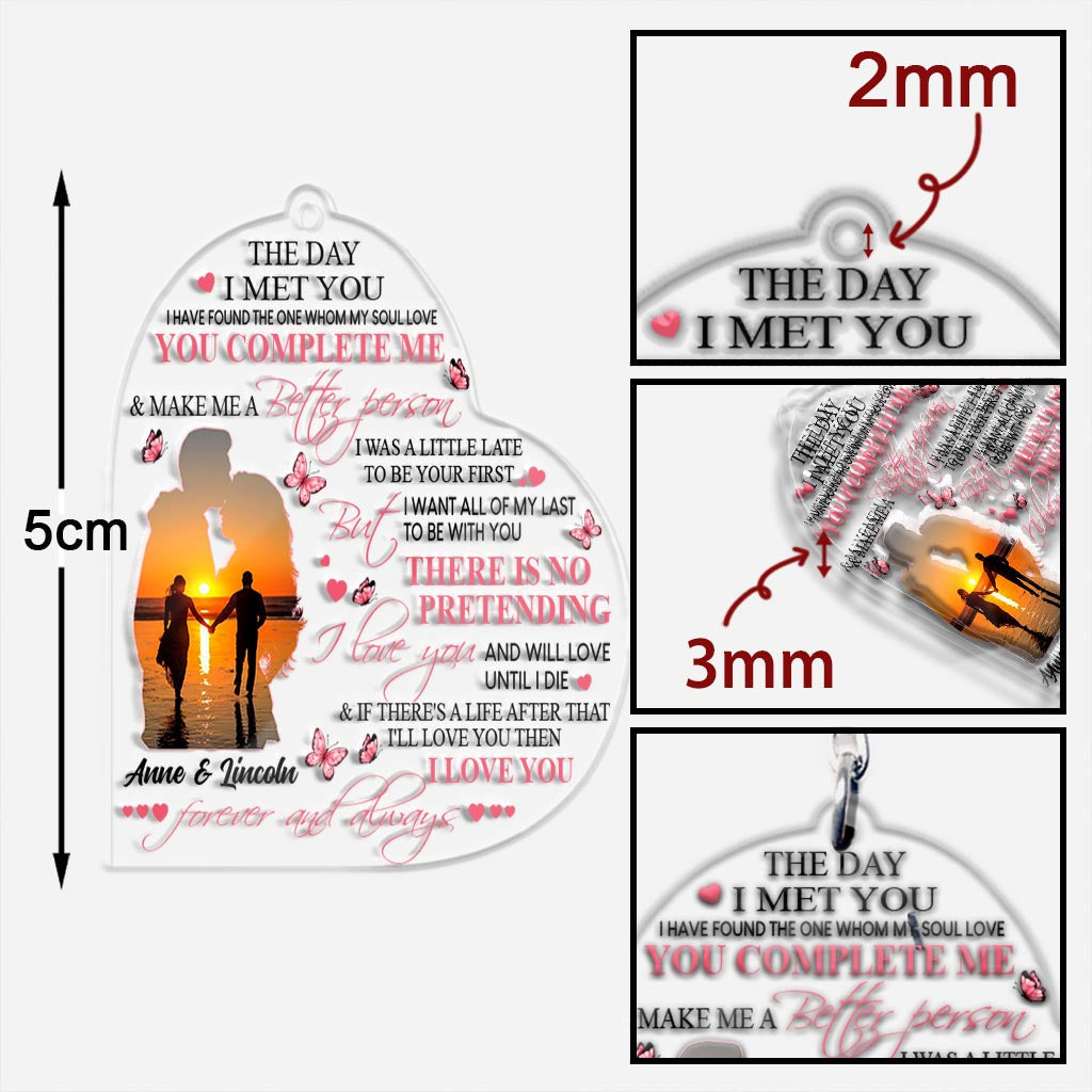 À ma femme - Porte-clés transparent personnalisé pour couple