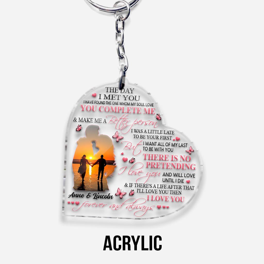 À ma femme - Porte-clés transparent personnalisé pour couple