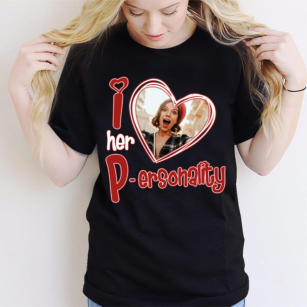 J'aime sa personnalité, j'aime son dévouement. Téléchargez une photo ! T-shirt et sweat à capuche personnalisés pour couple