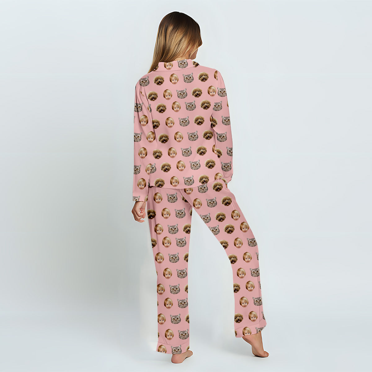 Pyjamas photo personnalisés pour Noël - Pyjamas boutonnés personnalisés pour toute la famille