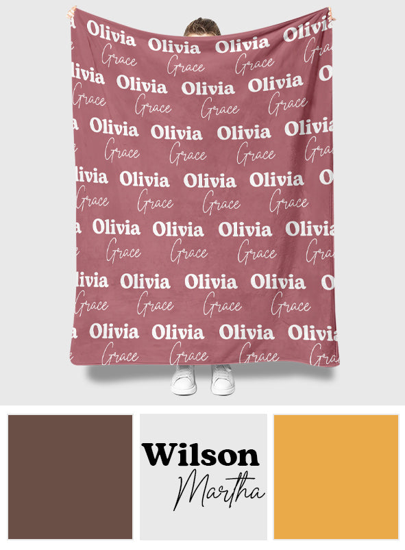 Couverture personnalisée pour fille - Motif avec nom