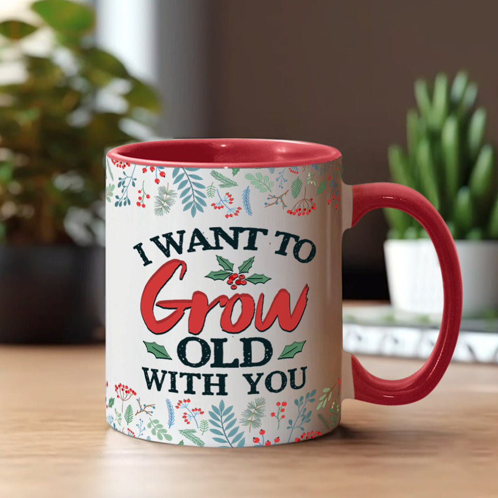 Je veux vieillir avec toi - Mug personnalisé pour couple