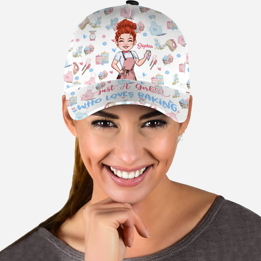 Juste une fille qui adore pâtisser - Casquette classique de pâtisserie personnalisée