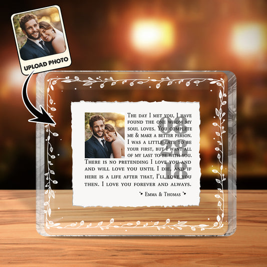 Je t'aime - Plaque acrylique personnalisée pour couple, forme sur mesure