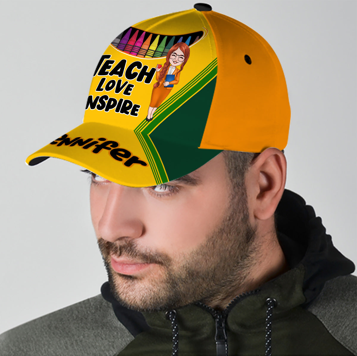 Enseigner, aimer, inspirer - Casquette classique personnalisée pour enseignants