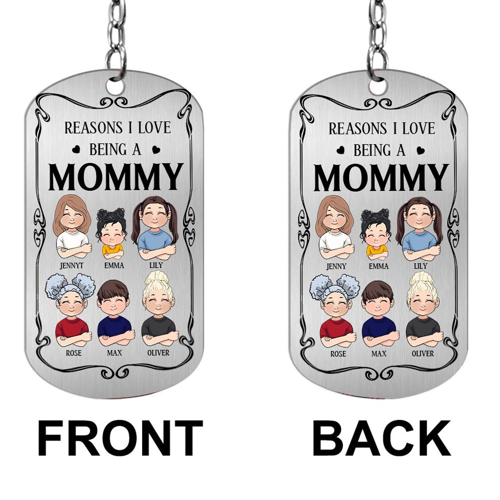 Pourquoi j'aime être un pavot - Cadeau pour grand-père, grand-mère, maman, papa, oncle, tante, frère, sœur - Porte-clés personnalisé en acier inoxydable