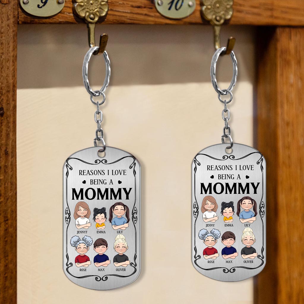 Pourquoi j'aime être un pavot - Cadeau pour grand-père, grand-mère, maman, papa, oncle, tante, frère, sœur - Porte-clés personnalisé en acier inoxydable