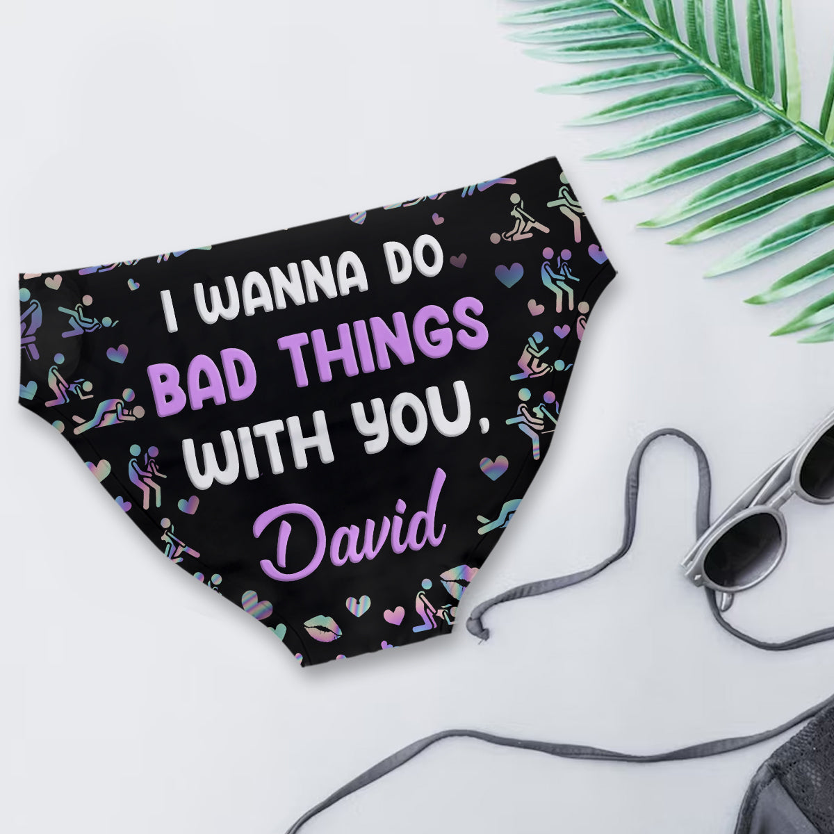 J'ai envie de faire des bêtises avec toi - Culottes personnalisées pour couples de femmes