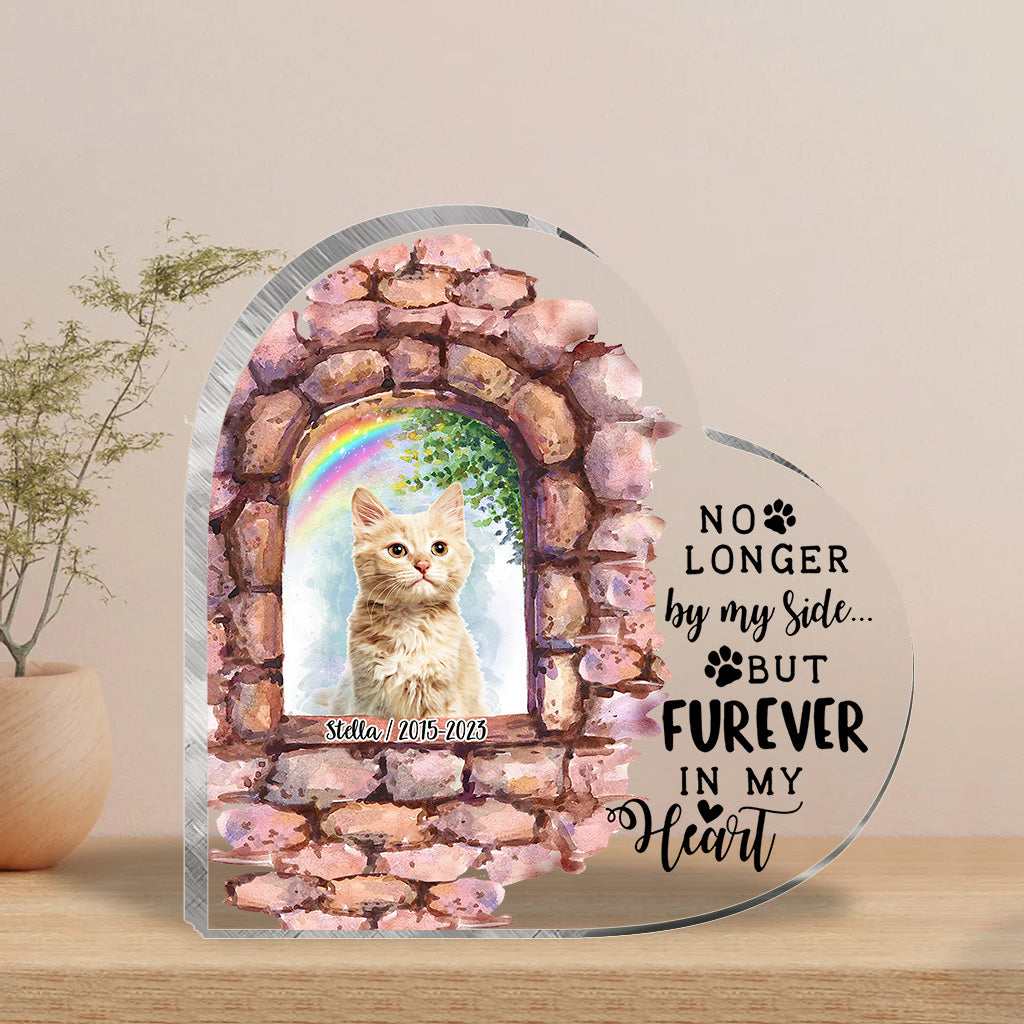 Plus à mes côtés - Plaque acrylique personnalisée pour chien, en forme de chien