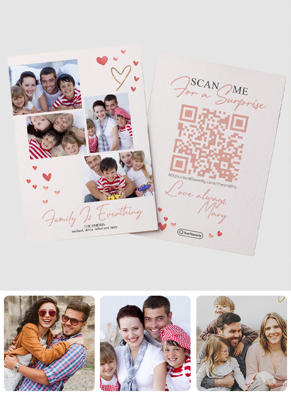 Amour éternel - Carte de vœux personnalisée avec QR code