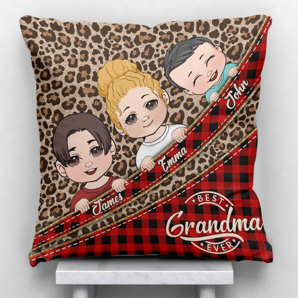 Meilleure grand-mère du monde - Coussin décoratif personnalisé « Grand-mère »
