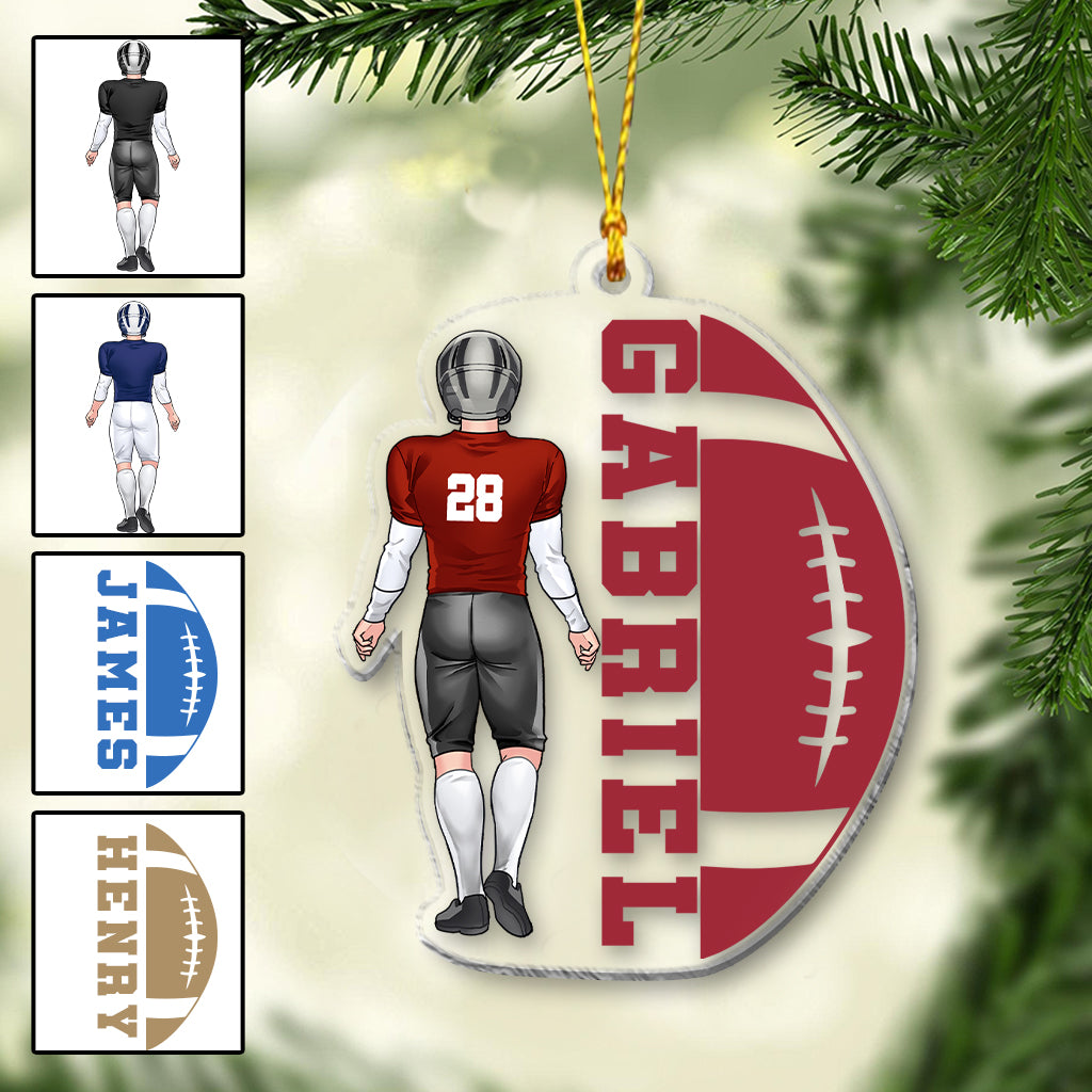 Passionné de football - Ornement transparent personnalisé en forme de ballon