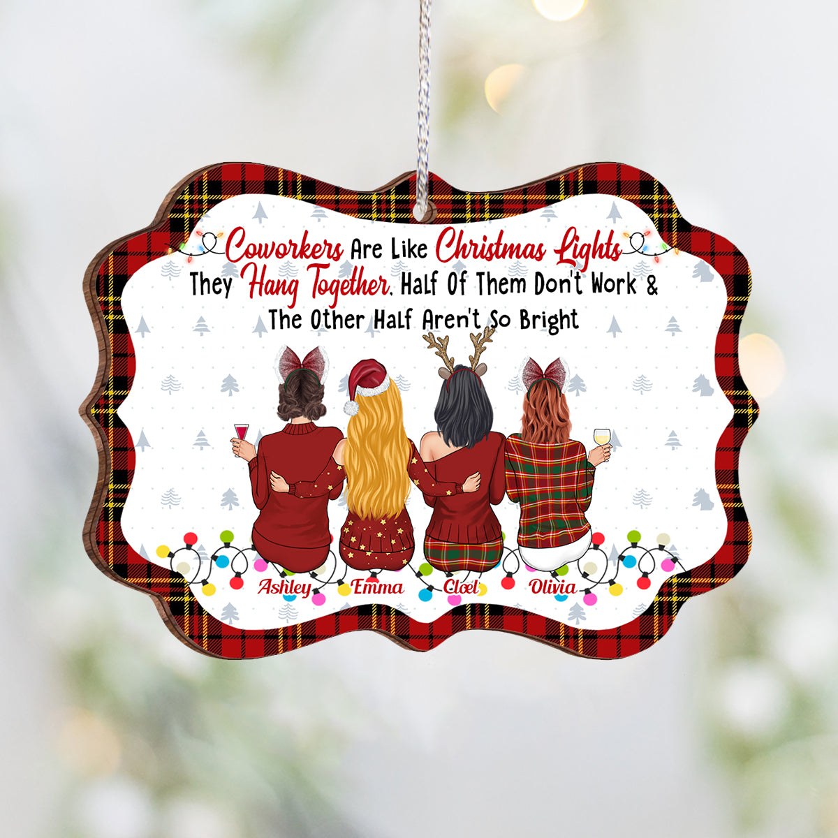 Les collègues, c'est comme des guirlandes de Noël - Ornement personnalisé pour collègues