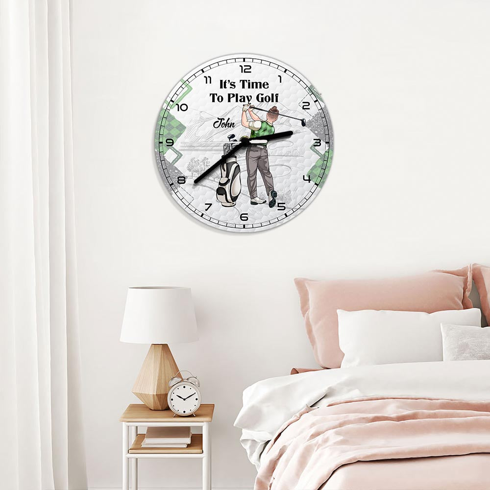 Il y a toujours du temps pour le golf - Horloge murale de golf personnalisée