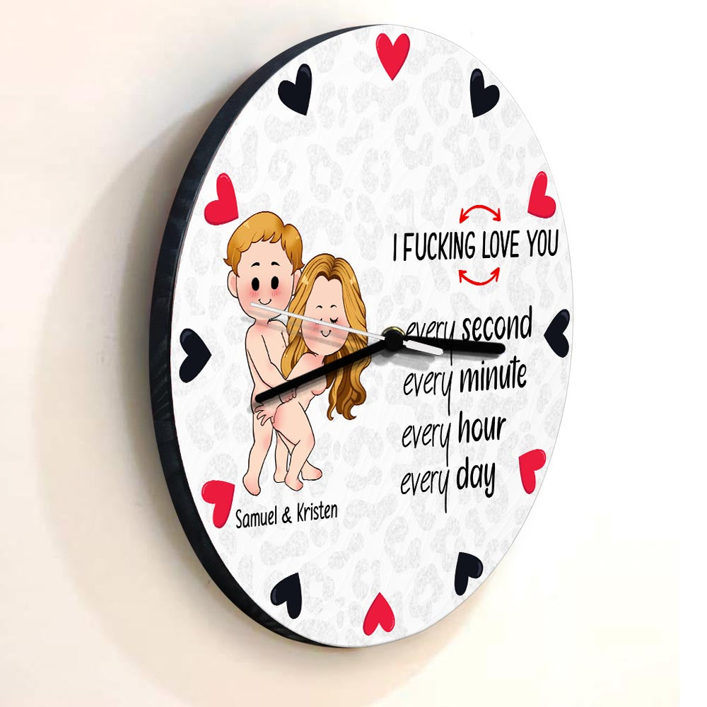 Je t'aime - cadeau pour mari, femme, petit ami, petite amie - Horloge murale personnalisée
