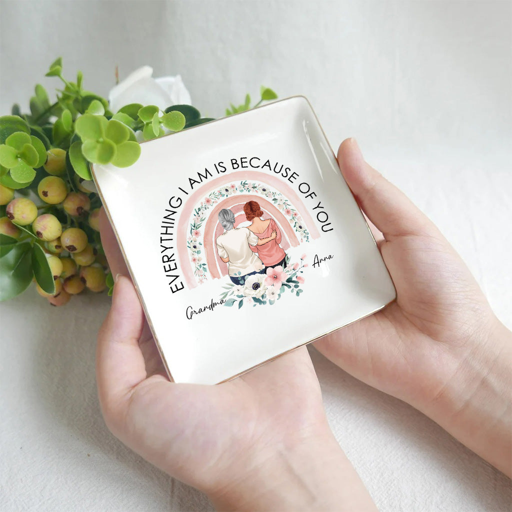 Souviens-toi que je t'aime, maman - Cadeau pour maman, grand-mère, tante, sœur - Porte-bijoux personnalisé