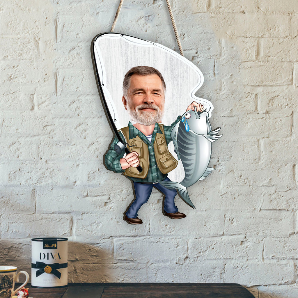 J'adore la pêche - Panneau en bois personnalisé sur le thème de la pêche