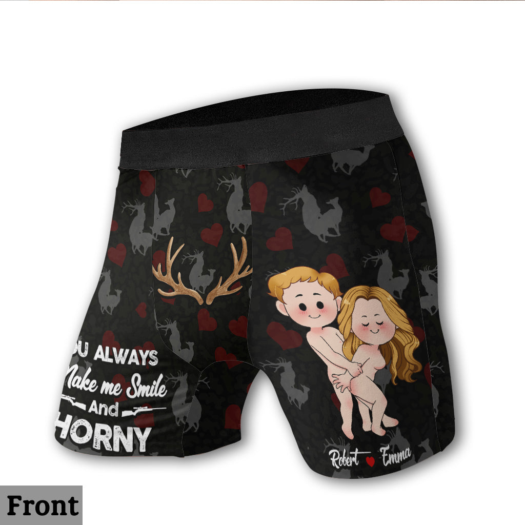 Tu me fais sourire - Boxers de chasse personnalisés pour hommes
