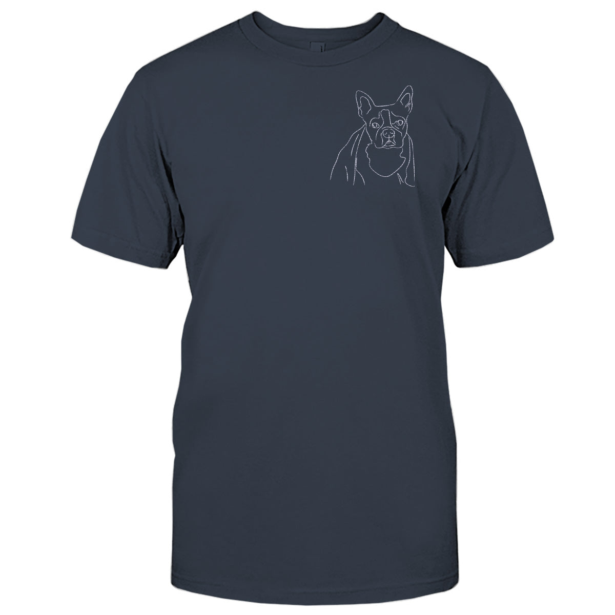 Custom Line Art - Personalized Dog Embroidered T-shirt