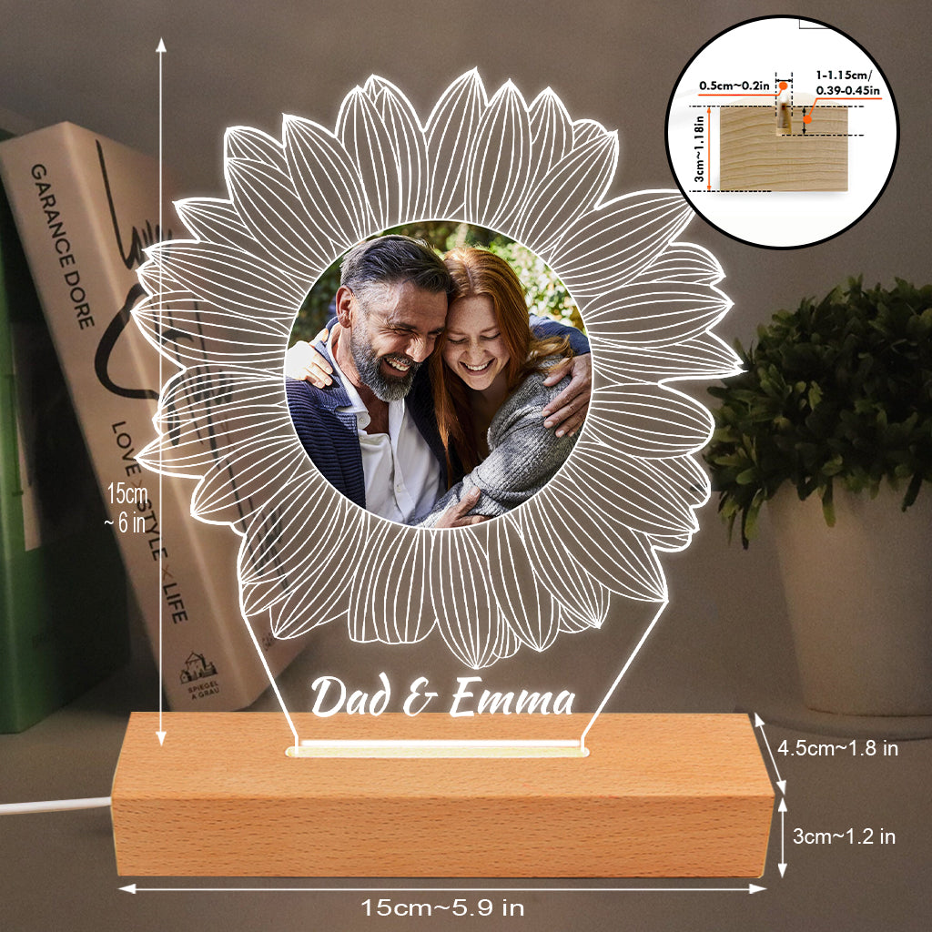 Tu es mon rayon de soleil - Cadeau pour maman, grand-mère, sœur, fille, fils, frère, grand-père, papa, épouse, époux, ami(e) - Plaque lumineuse personnalisée