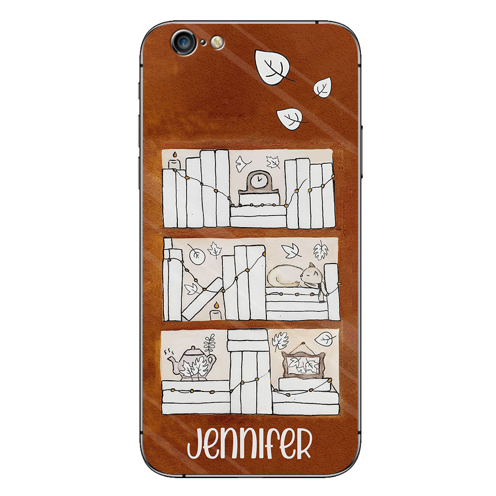 Étui de téléphone personnalisé avec suivi de lecture des quatre saisons - Étui-livre