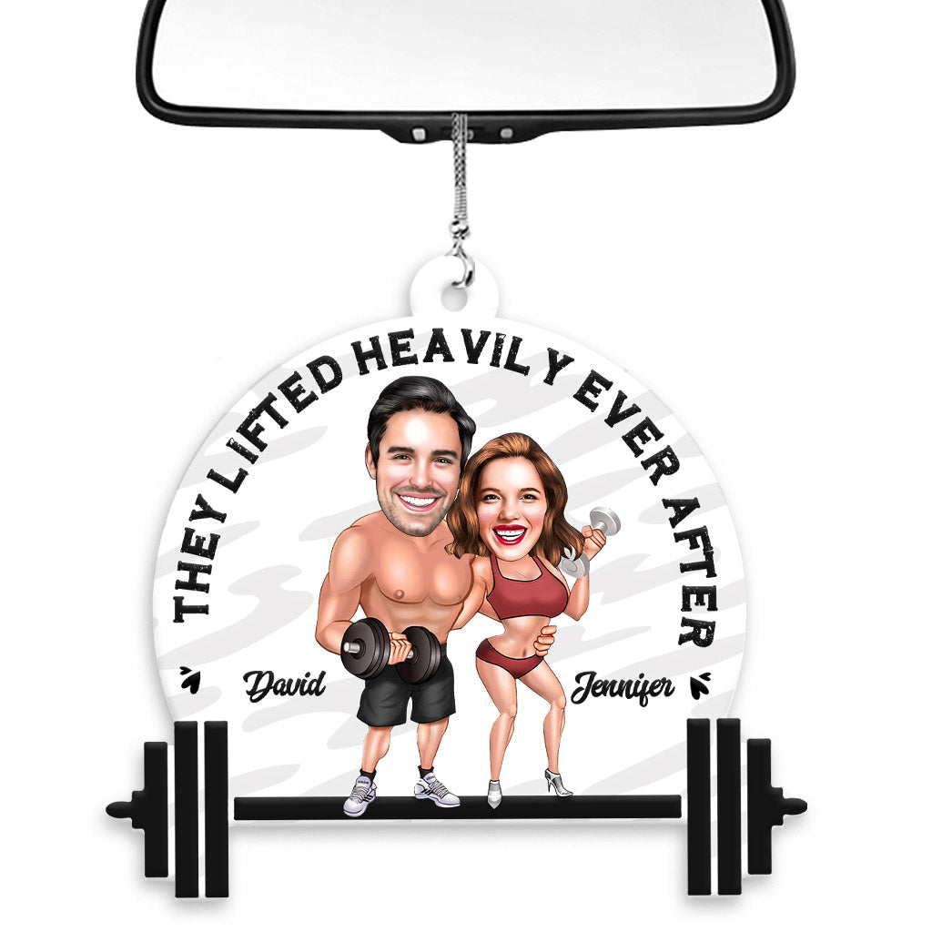 They Lifted Heavily Ever After - Personalized Fitness Transparent Ornament