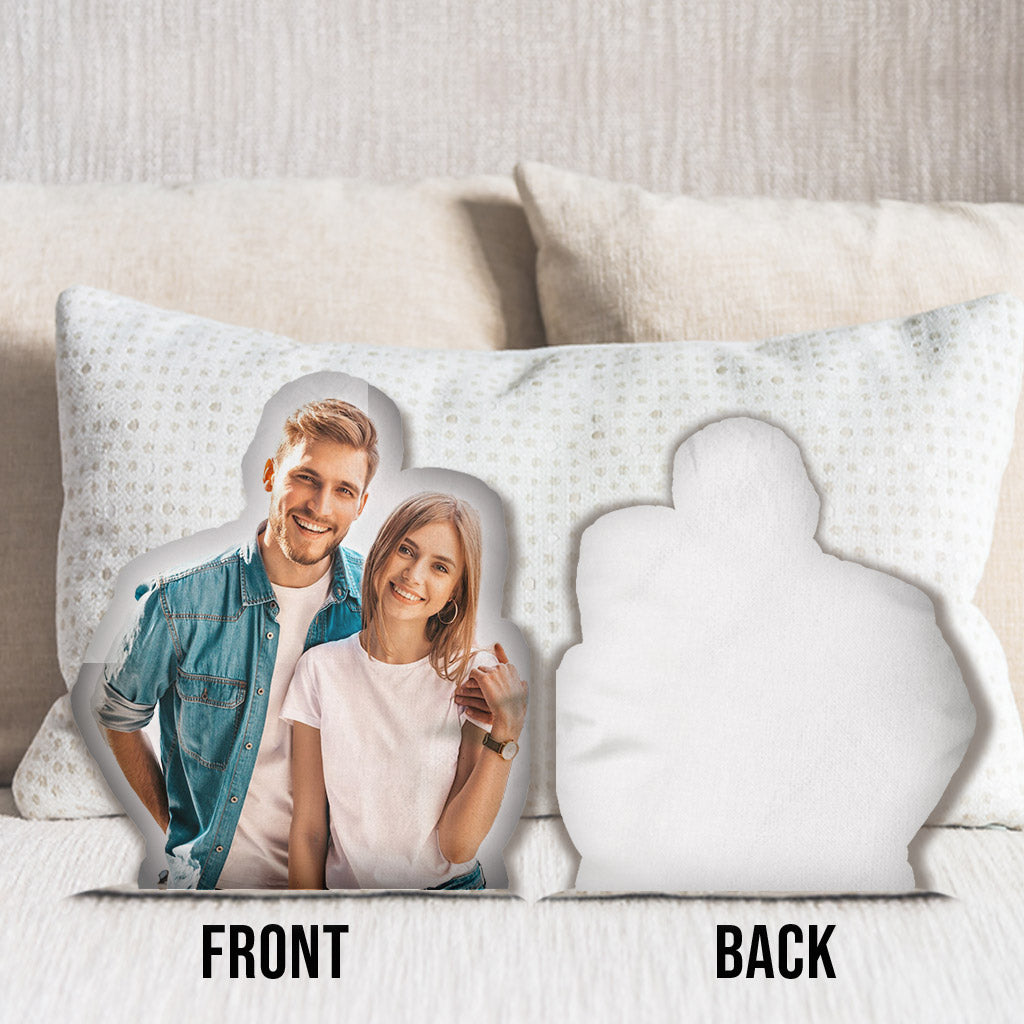 Coussin humanoïde personnalisé avec photo - Coussin en forme de couple personnalisé