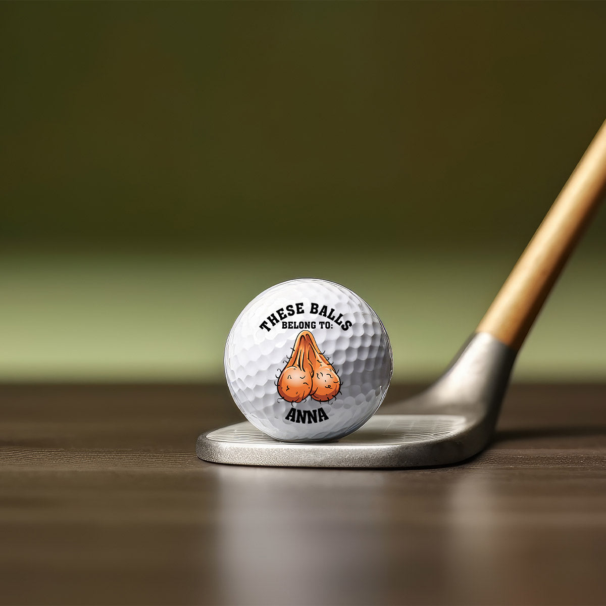 Ces balles appartiennent à - cadeau pour lui, petit ami, mari - Balle de golf personnalisée